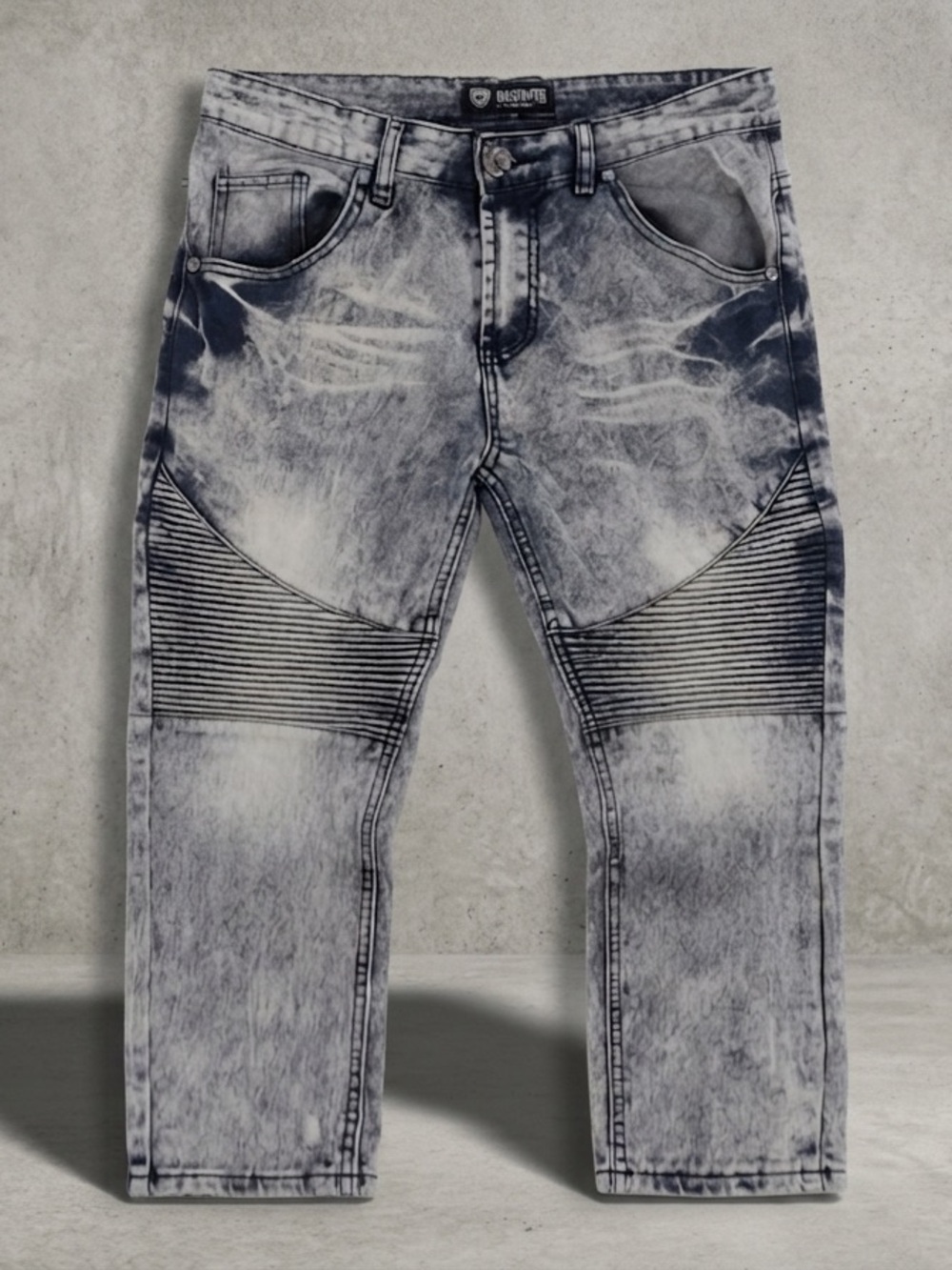 Genetic Denim Men's Slim Straight Acid-Wash Jeans - Gray